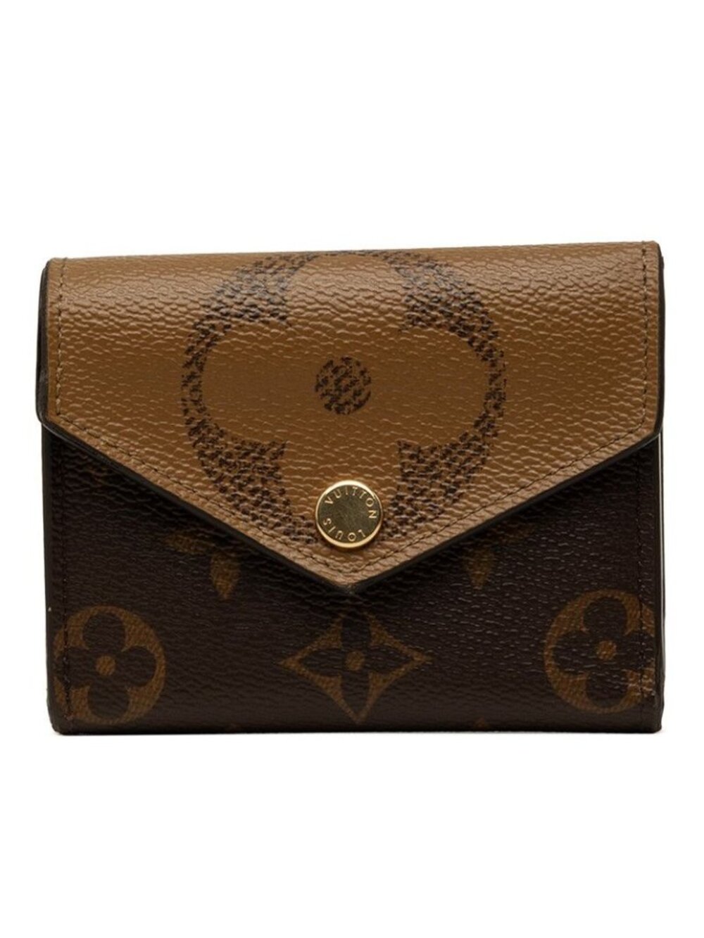 Louis Vuitton Monogram Giant Reverse Portefeuille Zoe Trifold Wallet Compact